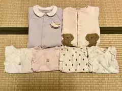 プティマイン 7点セット　ロンパース　ツーウェイオール　短肌着　靴下　50〜70