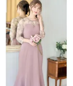 切替配色マーメイドワンピース