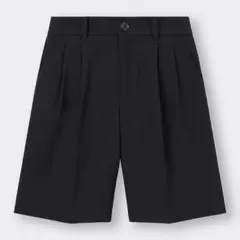 タックハーフパンツ ジーユー GU Mサイズ ショートパンツ ブラック 黒 M