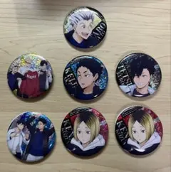 ハイキュー 缶バッジビスケット 全13種 ホログラム缶バッジ　6種1被り 計7個