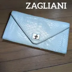 ZAGLIANI ザリアーニ　クラッチバッグ　ホワイト　パイソン　財布