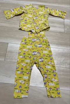 動物柄イエローベビーパジャマ　90