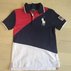 POLO RALPH LAUREN ポロシャツ 7 ネイビー/レッド7歳用