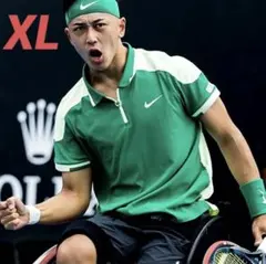 ナイキXLサイズ テニスウェア ポロシャツ グリーン