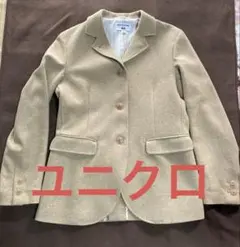 ユニクロ　レディース　ベージュ ジャケット　毛50%麻30% 送料無料