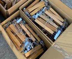 業務用　木製　ズボンハンガー 15本