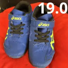 19.0 asics 青色 スニーカー