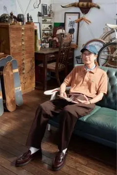 【希少フランス製】CHEMISE LACOSTE ポケット付 ボーダーポロシャツ