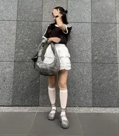 Toni トニー デニムノットカーブホーボーバック ダークグレー