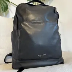 coach リュック　オールレザー　f37599 ブラック