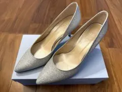 シルバー グリッター ポインテッドトゥ ハイヒール