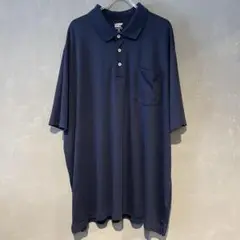 usa 古着 Lands' End ネイビー ポロシャツ xxl ペルー製