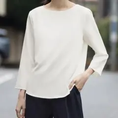 ★値下げ★ホワイト 長袖シャツ バックボタンのサムネイル