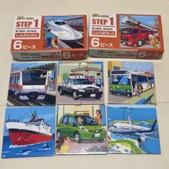 くもん出版 ジグソーパズル　あつまれのりもの STEP 1 8セット入り