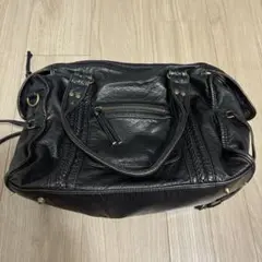 Vintage レザーハンドバッグ 大容量