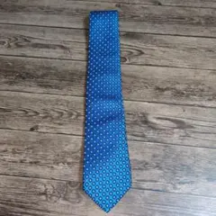 Cricket 1960 青 ドットパターン ネクタイ
