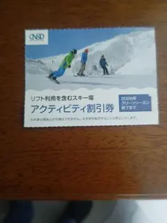 アクティビティ割引券 めいほうスキー場など(詳細ご参照下さい)、 2026年まで