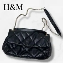 H&M エイチアンドエム レディースキルティング ショルダーバッグ ブラック