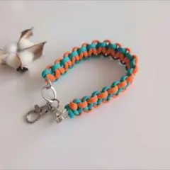 ハンドスラップ スマホストラップ パラコード 携帯 かわいい オレンジ