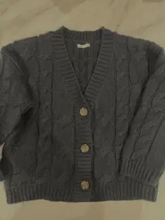 ケーブル編み ニットカーディガン