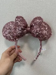 ミニーマウス風スパンコールカチューシャ