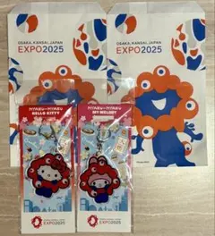 ミャクミャク　アクリルキーホルダー　ハローキティ&マイメロディ　関西万博