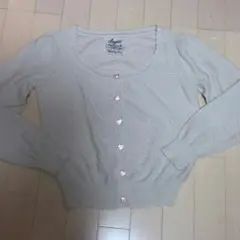 INGNI　キラキラ　ハートボタン　カーディガン