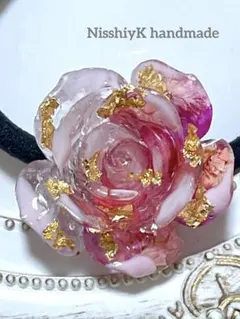 桜のヘアゴム(六角形) レジン - メルカリ