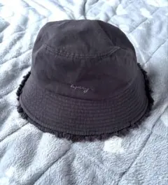 ダークグレー バケットハット サイズ調整可
