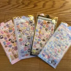 夜光　ボンボンドロップ　ぷくぷくシール　4枚セット