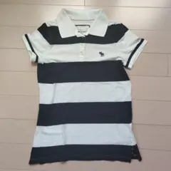 アバクロAbercrombie and Fitch 半袖ポロシャツ L ボーダー