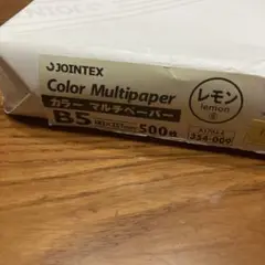 カラーペーパ コピー用紙 B5 レモン　黄色　300枚