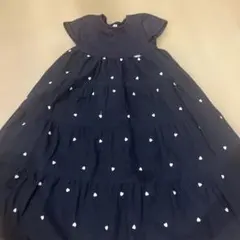 petit main ハート柄 半袖ワンピース 120cm