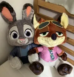 ズートピア2 スーパーラージぬいぐるみ ジュディ・ニック セット