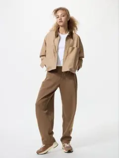 ドライスウェットカーブパンツ　丈長め　M