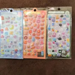 3Dステッカーセット カラフルキャラクター