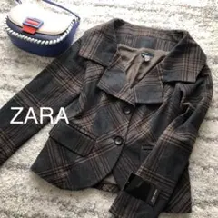 ZARAグレンチェック風ジャケットM大きい襟ポイント新品未使用ヴィヴィアンNAN