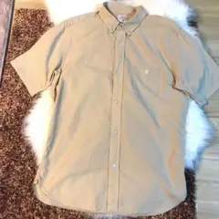 coen ベージュ 半袖シャツ L