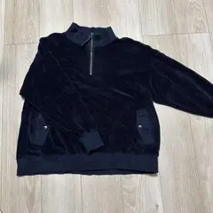 イヴィスト IVISUTO ネイビー ハーフジップ フリース トレーナー