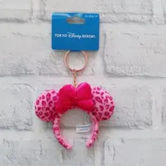 ディズニー カチューシャ キーチェーン ヒョウ柄 ミニー