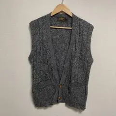 【L252】 Eddie Bauer 80's ニットベスト サイズL グレー
