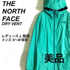 (春コーデ)美品ノースフェイス マウンテンパーカー 刺繍ロゴ ミント グリーンL