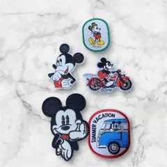 ミッキーマウス刺繍ワッペン5個セット