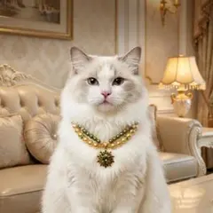 ペット用 パールネックレス 猫犬兼用 可愛い 上品 シンプル 手作