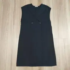 【美品】レディース ロングベスト ジレ ブラック M