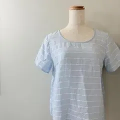 グローブ　半袖　カットソー　バックリボン　さわやか　かわいい　ボーダーのサムネイル
