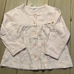 ピンク ハート模様 カーディガン　95cm