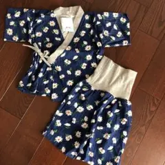 新品 80サイズ 甚平風半袖パジャマ