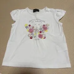 【BEBE】フラワープリント Tシャツ 90㎝