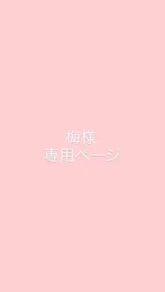 梅様　専用ページ